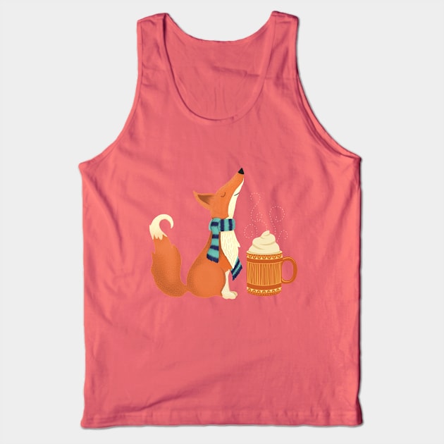 Pumpkin Pie Spice Fox Tank Top by LittleBunnySunshine